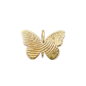 14k gouden vlinder met vingerafdruk Damarris