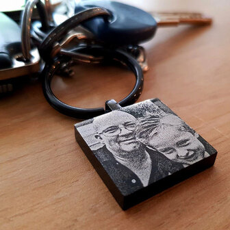 sleutelhanger met foto rvs