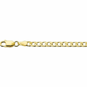 14k gouden gourmmette collier 60 cm 3,7mm breed