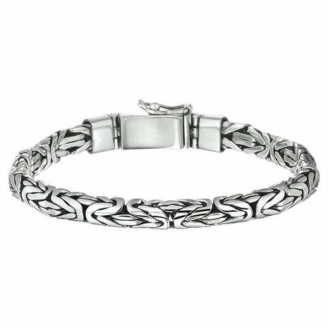 Zilveren armband oxi koningsschakel 6 mm